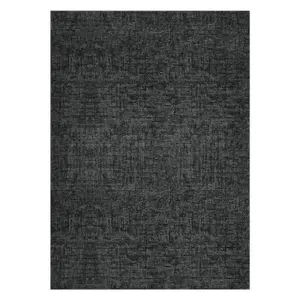 Living Room Area Rug 9x12 Machine Washable Rug Non-Slip Stain Resistant Modern Abstract Area Rug Contemporary Accent Throw Floor Carpet for Dining Room Solid Area Rug for Home Office, Black