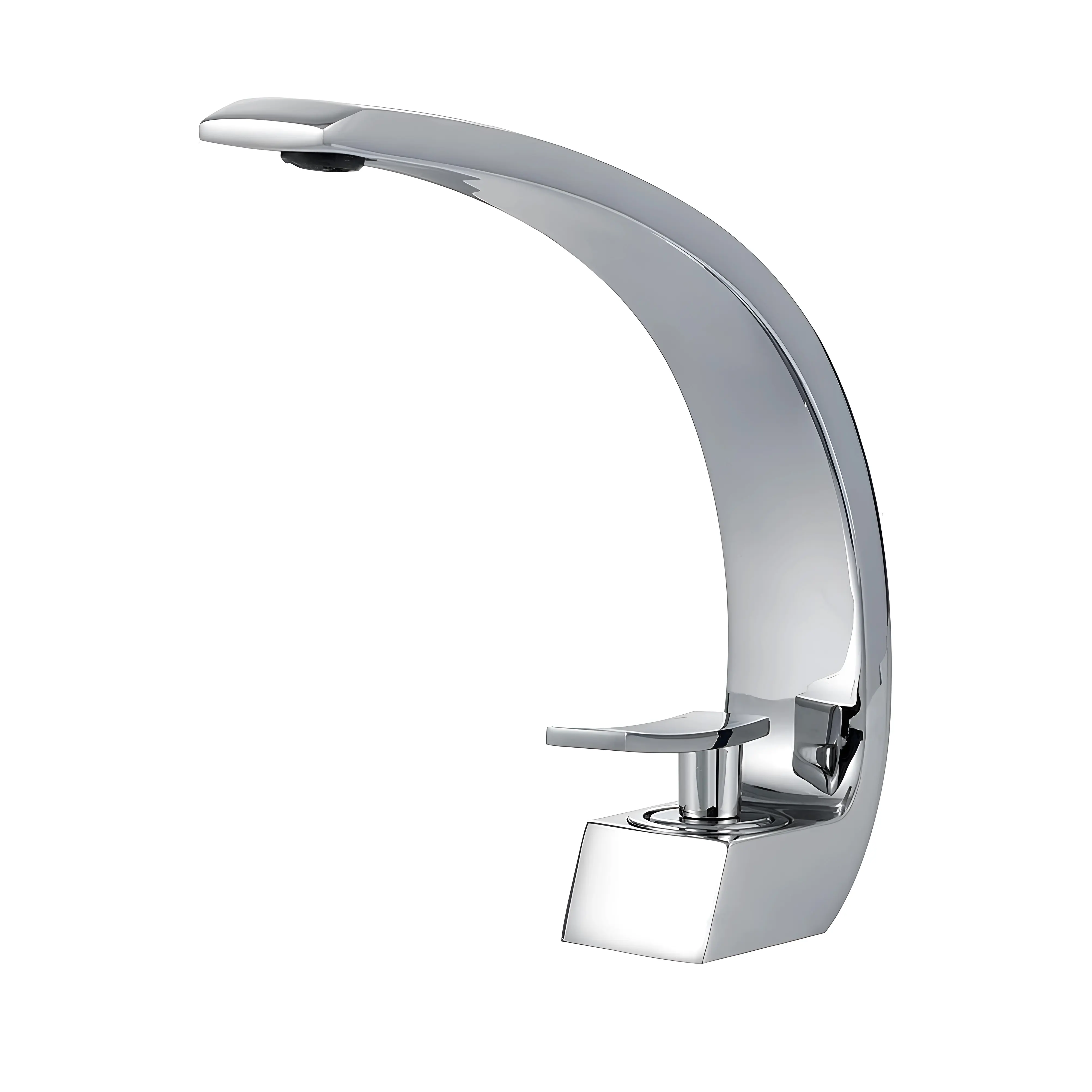 Single-Handle Stainless Steel Mixing Bathroom Faucet, Luxury Curved Basin Faucet with Complete Installation Kit (Gold, Black), Stainless Steel Faucet