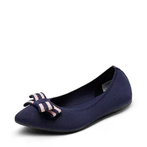 Dream Pairs Women's Bowknot Pointed Toe Knit Flats