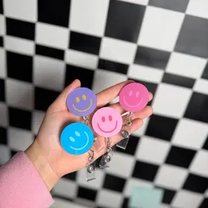 Smile Face Badge Reel