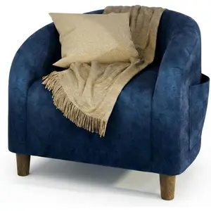 Barrel Chair, Furry Sherpa Chairs with Soft Padded Armrest, Club Chair, with Cozy Soft Padded