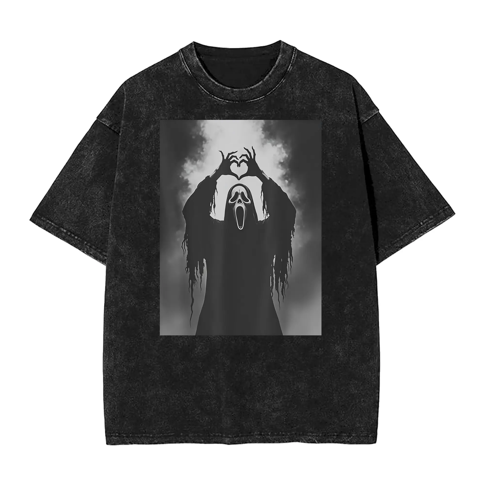 Cute Creepy Horror Make My Heart Scream Acid Wash T-Shirt Cute Creepy Horror Make My Heart Scream Acid Wash T-Shirt