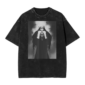 Cute Creepy Horror Make My Heart Scream Acid Wash T-Shirt