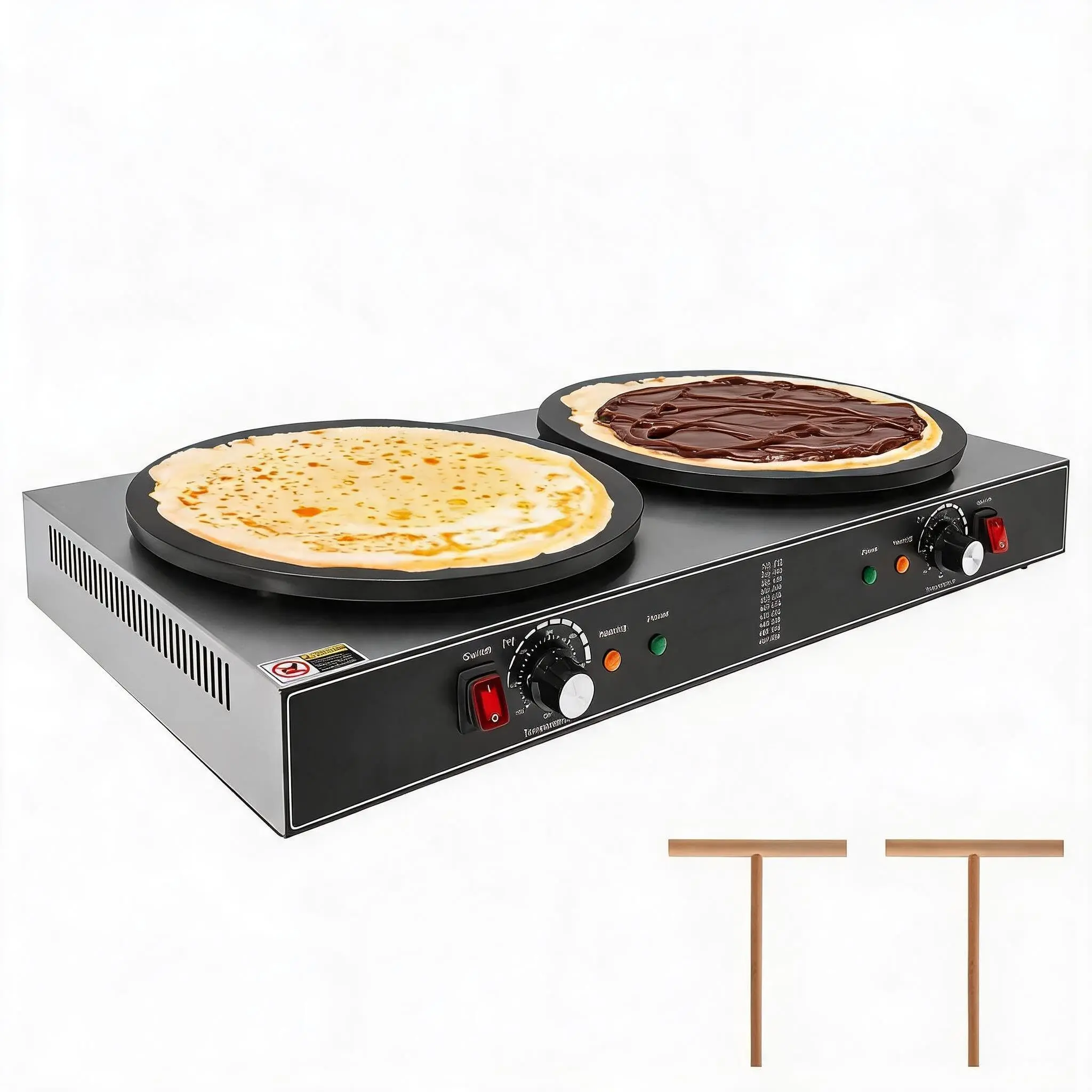 Garvee AptIiton 16 Inch  Commercial Crepe Maker with Double Plates