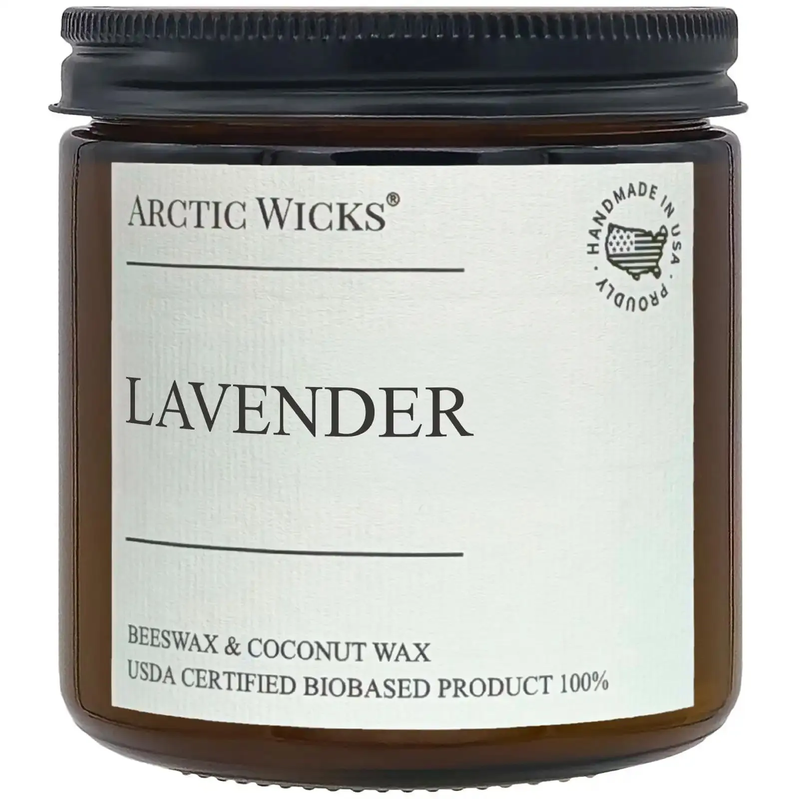 Lavender Aromatherapy Non-Toxic 16oz Double-Wick Coconut Beeswax Candle