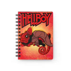 Chamo Pop Art - Comic Superhero Hellboy Spiral Bound Journal - Unique Notebook for Fans, Gift for Artists, Sketchbook, Notepad, Comic Book Lover Diary