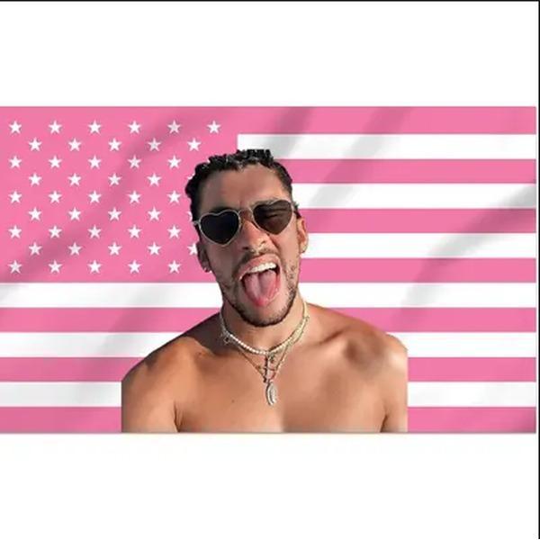 Bad Benit Pink US Flag, 3x5 Flag, Gift For Fan, Home Decor , 3x5 Flag, Room Decor, Festival Flag, Gift For Him And Her