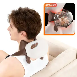Hand Shoulder and Neck Massager Cordless Therapalm for Pain Relief with 2 Temp Levels 3-Speed Settings & Heat Function Deep Tissue Kneading masajeador con calor wireless portable electric acupressure