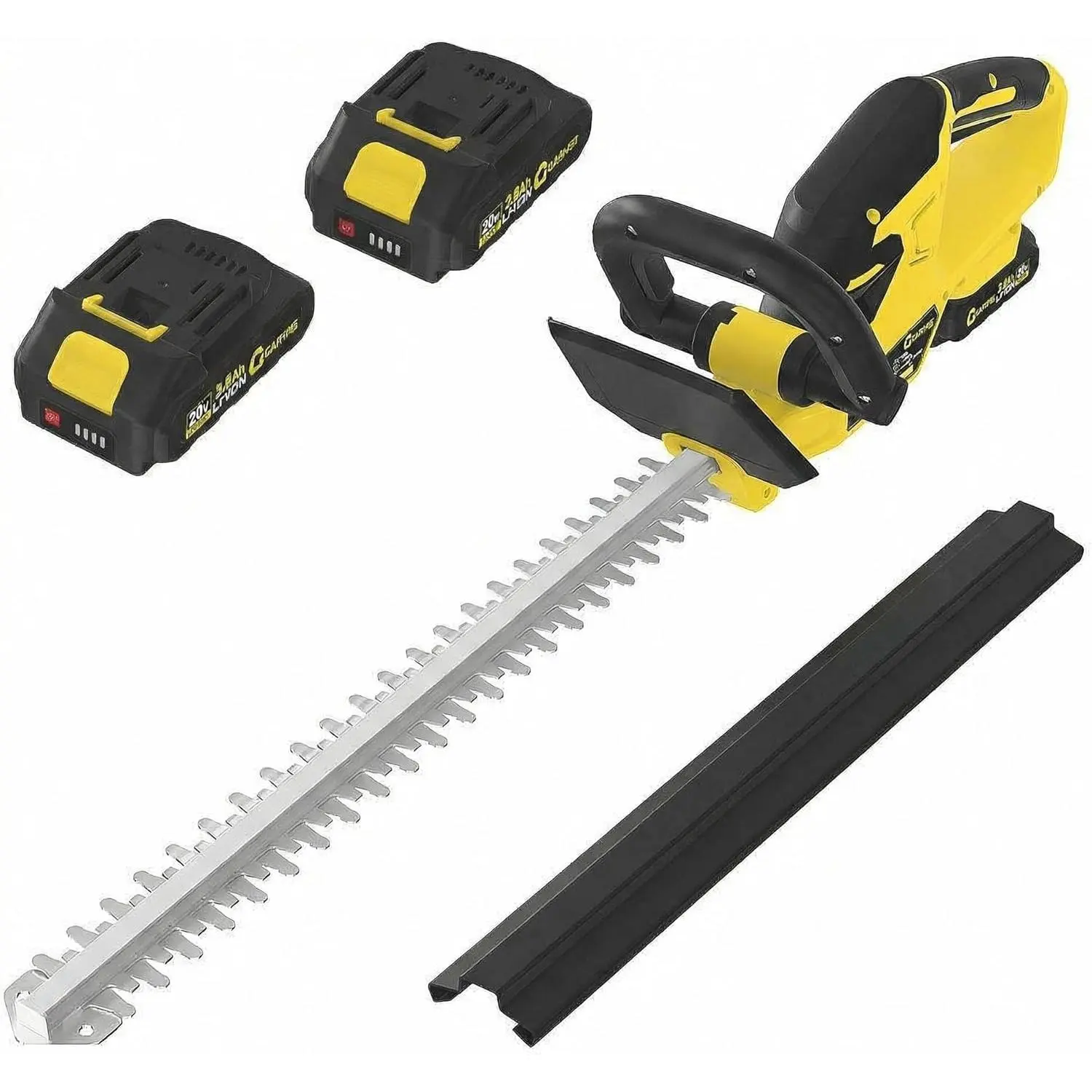 22in Cordless Hedge Trimmer - ABS+ Metal, Dual Battery 2.0A, Electric, Battery Powered, 20 Volt Garden Hedge Cutter