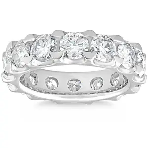 5 Ct Lab Grown Diamond Eternity Ring in 14k White, Yellow, or Rose Gold