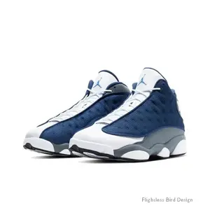 Retro-chic, trendy, versatile, durable, and slip-resistant Flint 2020 blue and white basketball shoes