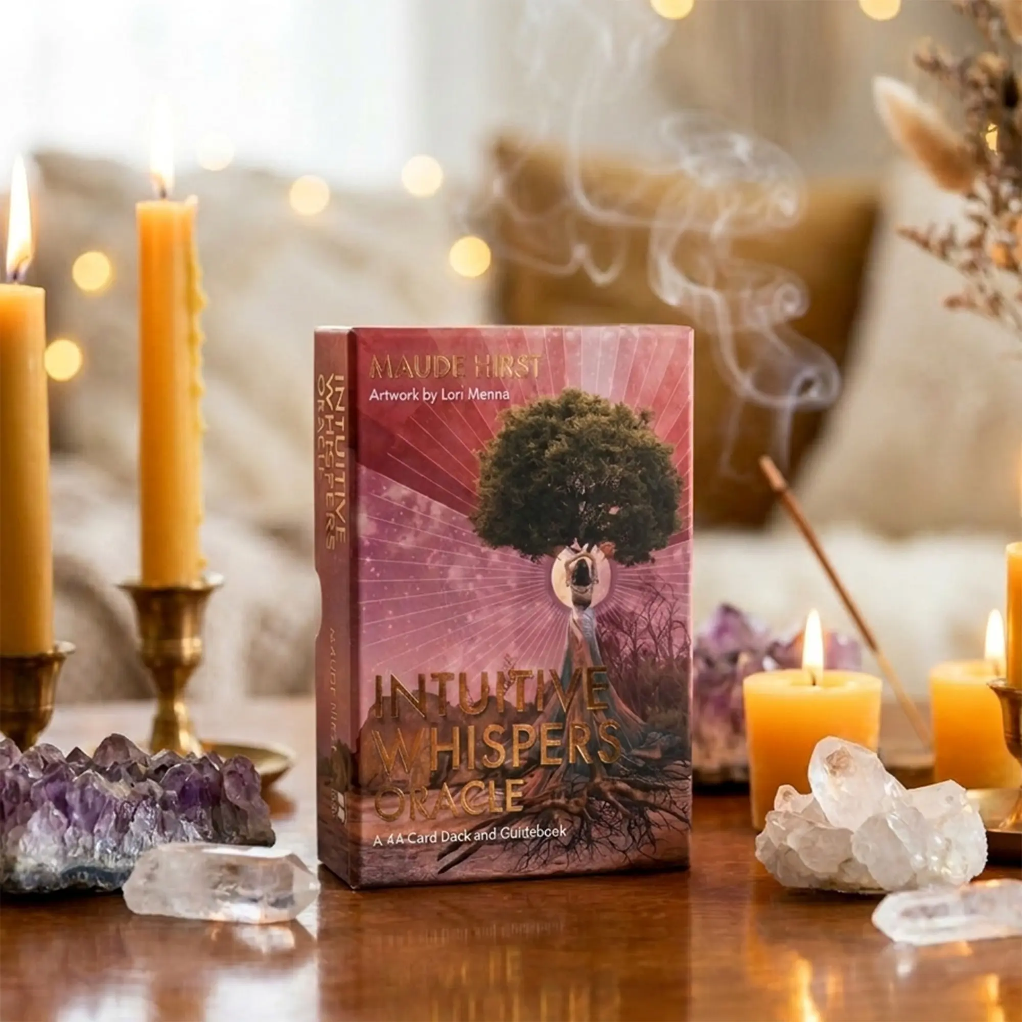 Intuitive Whispers Oracle: 44 Oracle Card Deck and Guidebook, Strengthen Your Intuition – Gain clarity and trust your inner wisdom