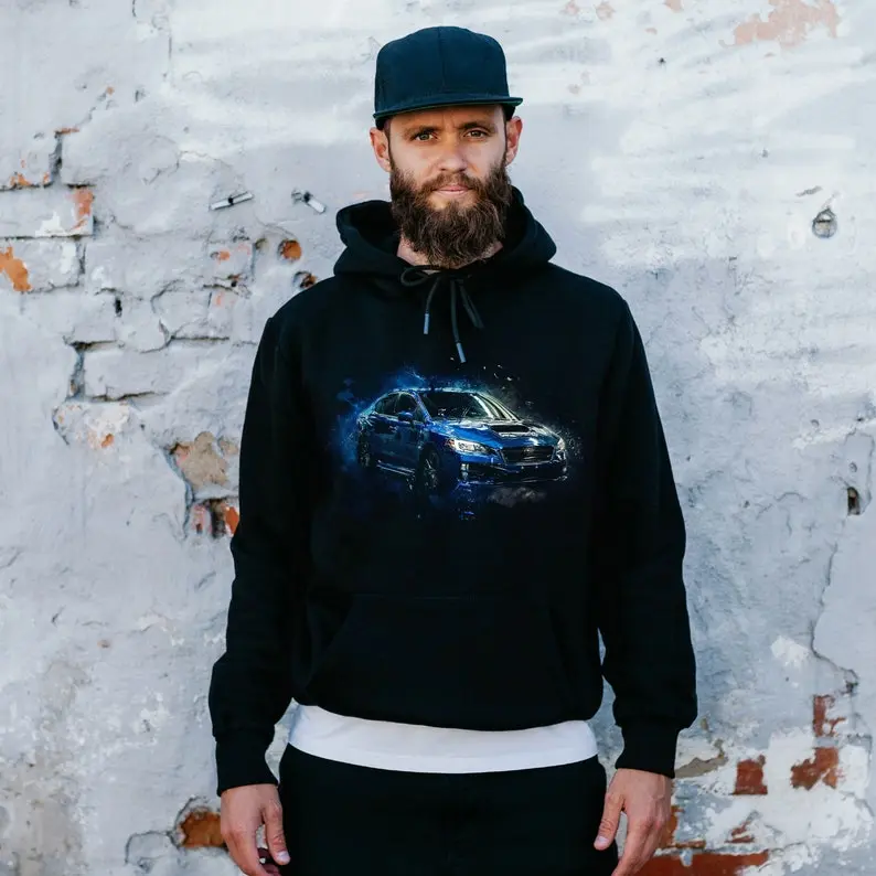 Subaru WRX Impreza Sweatshirt Hoodie, Graphic Supercar Sweatshirt Hoodie, Crew Neck, Cotton, Shirt For Men For Women