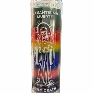 Santa Muerte 7 colores  candle, 7 days 510 ml Decor Decorative Ornaments Decoration
