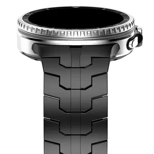 Men Luxury Band for Samsung Galaxy Watch 8 46mm Classic Business Stainless Steel Strap for Samsung Galaxy Watch 8 40mm 44mm Bracelet Smartwatch Strap Watch Straps Smart Watch Accessories