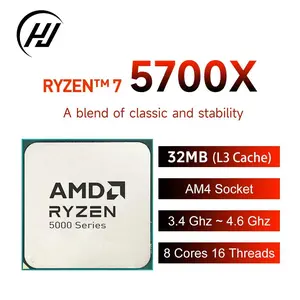 AMD Ryzen 7 5700X 8-Core 16-Thread 7NM 3.4GHz L3=32M Processor 65W Socket AM4 DDR4 NEW R7 5700X Gaming CPU Processor but without fan