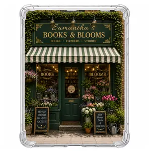 Personalized Kindle Insert Floral Bookshop Design Cozy Reader Gift Laminated Book Lover Accessory Cottagecore Tech Decor Custom Name Insert