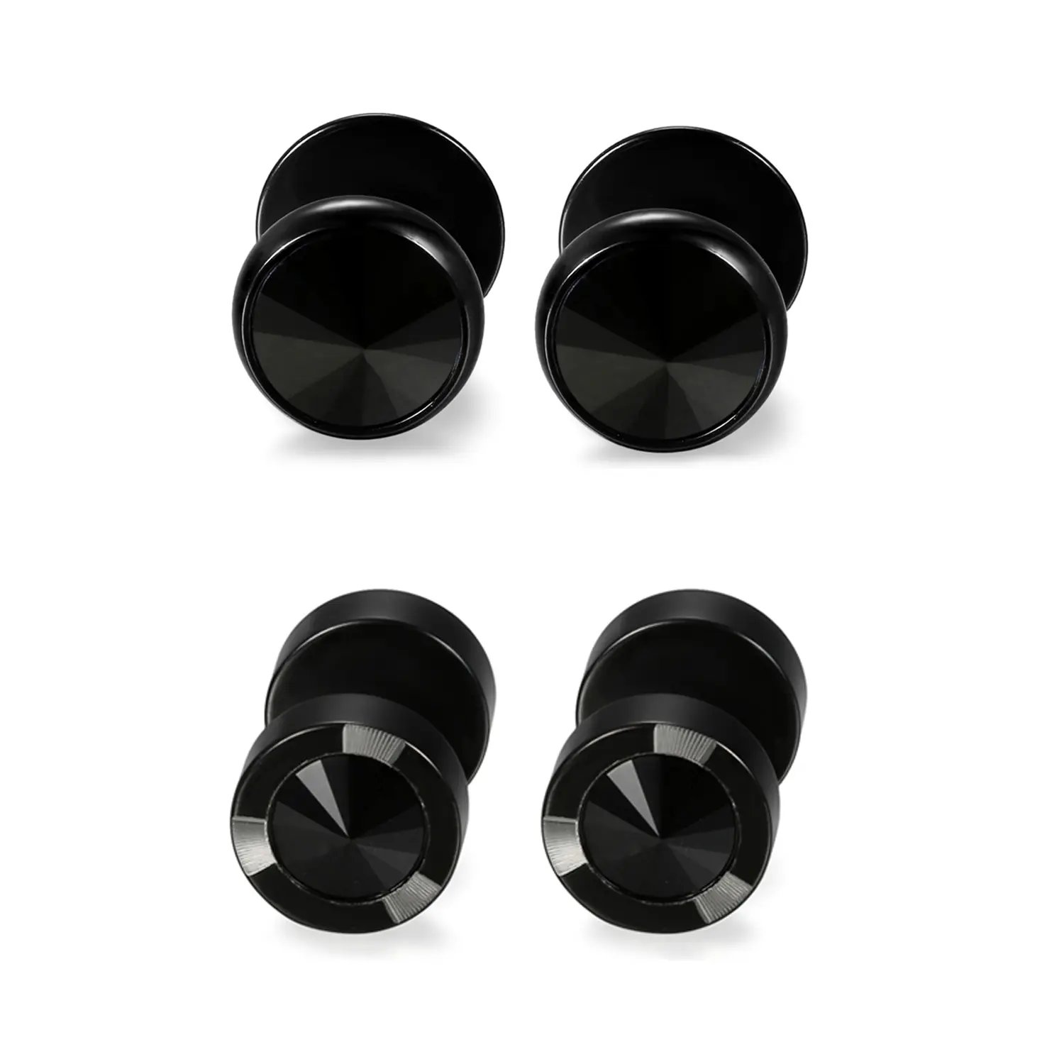OIDEA Classic 8mm Stainless Steel Stud Earrings with Sparkling Rhinestones - Men's Jewelry & Earring for Women, Unisex Names for Daily Casual Wear, 8 Mm, Sparkling Rhinestones Earrings