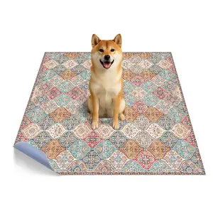 non-slip whelping pad Washable Pee Pads for Dogs,Super Absorbent Reusable Training Pads, 100% Waterproof Non-Slip Puppy Whelping Playpen Indoor Mat Pet Supplies