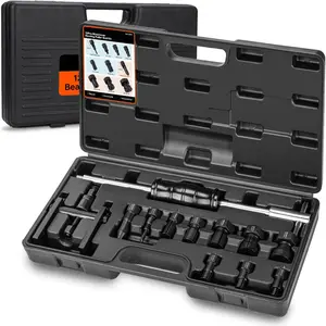 12PCS Motorcycle Blind Hole Bearing Puller Set: Internal Extractor Kit with 8-32mm Expandable Collets & Slide Hammer