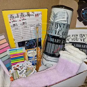 Book Nerd Box - Gifts Set Tote Tumbler Bookmarks Book Lovers