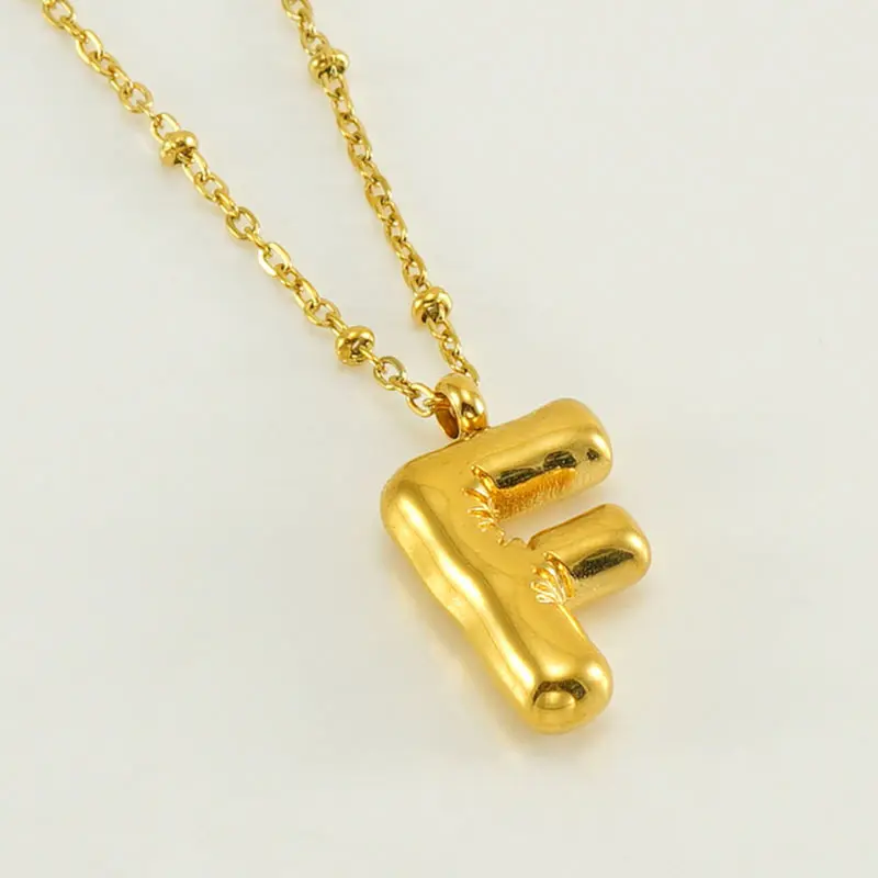 Gold F (with chain)