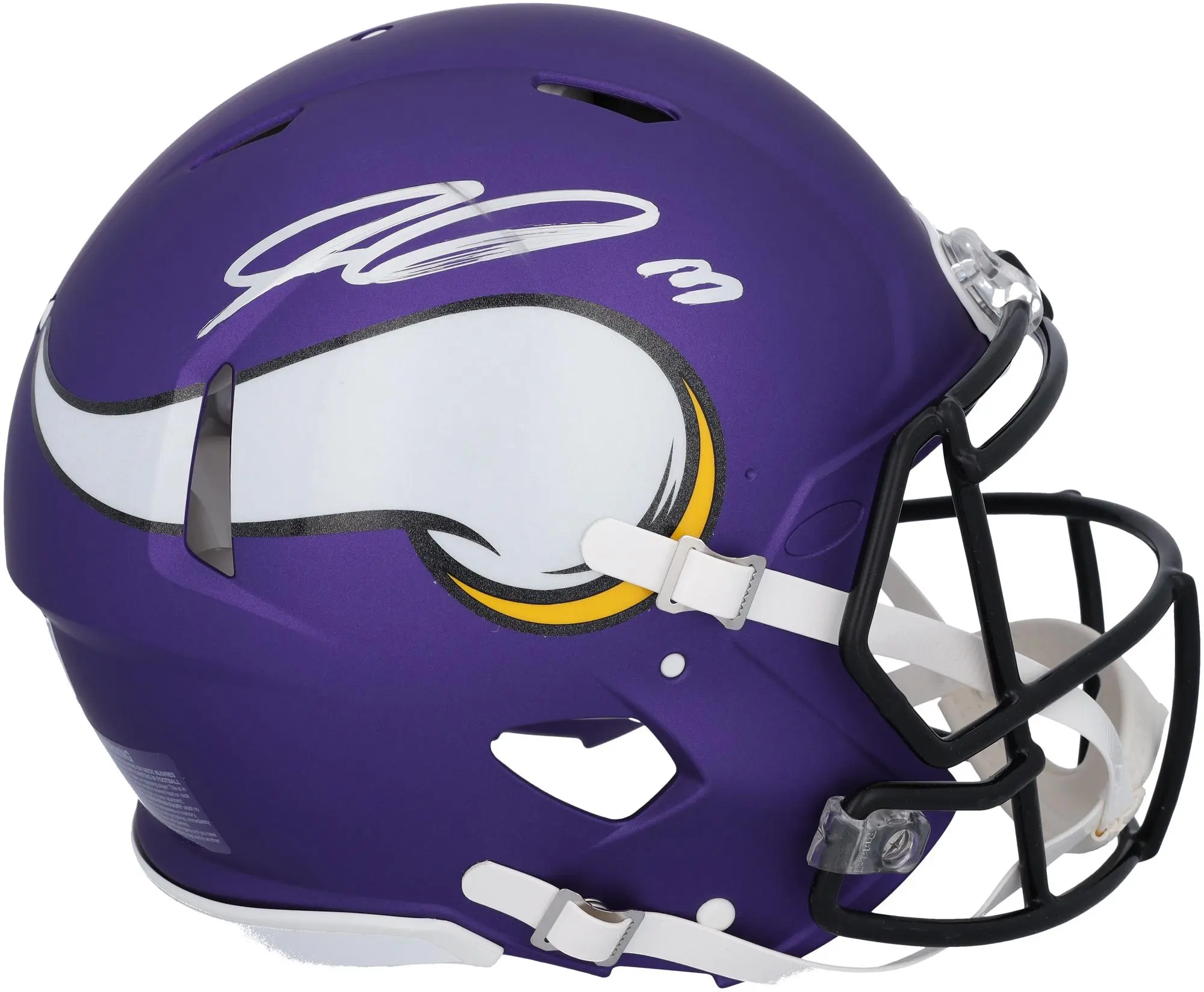 Jordan Addison Minnesota Vikings Autographed Riddell Speed Authentic Helmet - Fanatics Authentic Certified