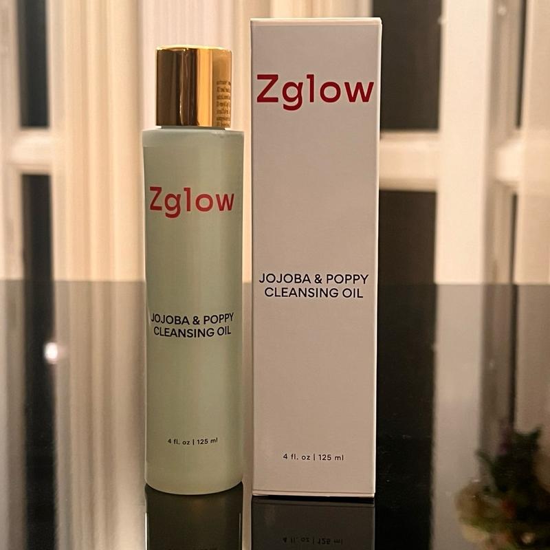 Zglow Jojoba and Poppy Cleansing Oil for All Skin Types - Gentle and Effective Makeup Remover - Comfort, Skincare