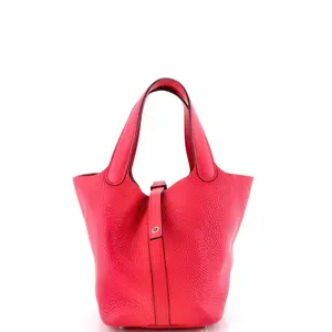 Pre-owned HERMÈS material Bucket Bags Hermes Picotin Lock Bag Clemence PM by Rebag