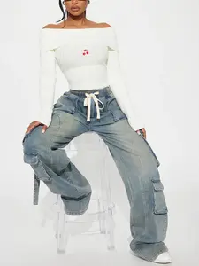 Tall Met My Match Baggy Cargo Jeans - Vintage Wash