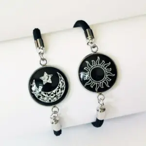 Long Distance Touch Bracelets with Sun&Moon Functional Love Connect Gift For Boyfriend or Girlfriend or your FamilyGiftGift..275..7..