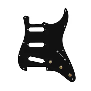 920D Custom SSS Pre-Wired Pickguard for Strat With A Black Pickguard and S5W-BL-V Wiring Harness