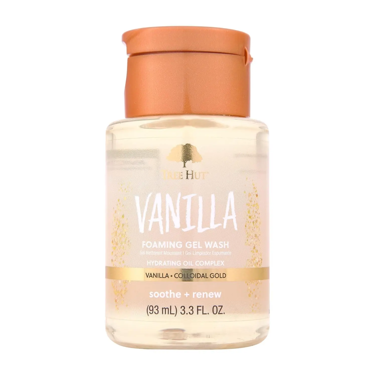 Tree Hut Mini Creamy Vanilla Scent Foaming Body Wash, Travel Size 3.3 Fl Oz Bath Gel - Body Care, Coconut, Hydrating Shea Butter, Gentle Cleanser for All Skin Types, TSA Approved, Self Care Gift for Women