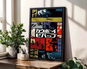 Cowboy Bebop Anime Poster Vintage Manga Art Print ( Unframed - Print Only )