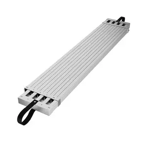 Aluminum Telescoping Work Plank, 9-15FT, 440lbs Capacity, 12.5 inch Width, Scaffolding Plank with Skid-Proof Platform Scaffold Ladder Accessory