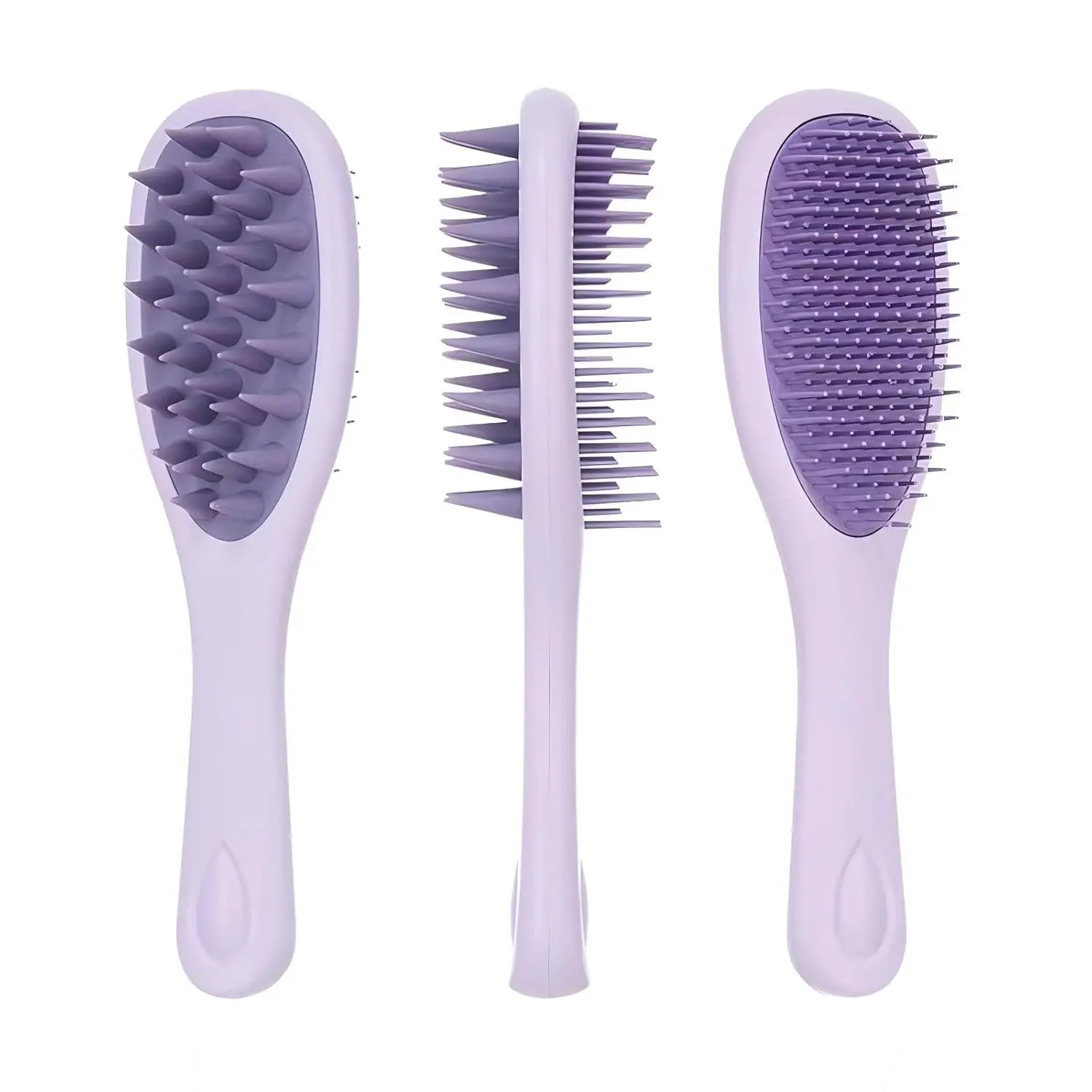 Silicone Scalp Massage Brush | Double Size, Long Handle, Soft Silicone Bristles