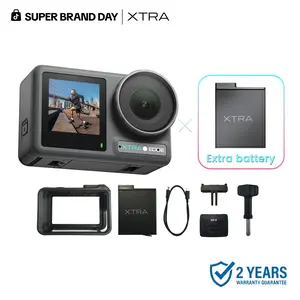 Xtra Edge Action Camera, 1/1.3" Sensor & 4K Cinematic Video, Hyper Stabilization, Waterproof Camera to 52 Ft, 3-Hour Battery, Universal Quick Mount, Vlogging Camera for Adventure Photography