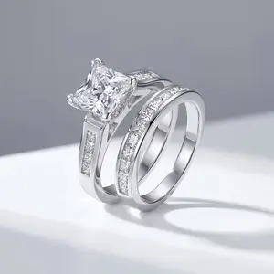 Elegant Promise Ring Set, Proposal Engagement Rings, European Style, Synthetic Zircon, Party Daily Wear, Gift for Her