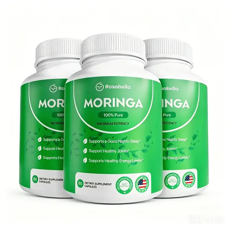 3 bottles discounted package Rosabella Moringa Capsules (800mg)for lmmune Support, Gut Health & Vitamin