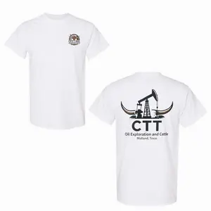 CTT Oil Exploration & Cattle West Taxas Design V1 T-shirt, Lanmand Graphic Tee, Oilfield Ranch Top, Unisex Shirt J