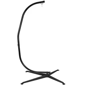 ZENY Hammock Chair C-Stand Steel Heavy Duty for Indoor Outdoor 330lbs Capacity Black
