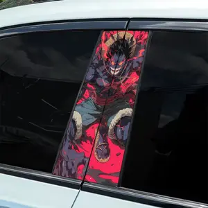 2 Piece Anime Character Creative Design Vinyl Decal - Durable PVC Self Adhesive Waterproof Sticker Car Decals for Cars, Walls, Laptops, Trucks, Motorcycles, Vehicle Scratch Covers - Perfect for Birthday Party Gifts