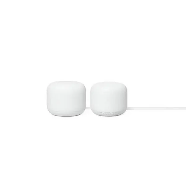 GGLE Wi-Fi Mesh Router Bundle (2-Pack) - Voice Control, Dual Band, Thousands+ Connectivity, 0.74 lbs, Reliable Coverage, Ethernet Cable, Quick Start Guide, Play Music, Model 193575001609