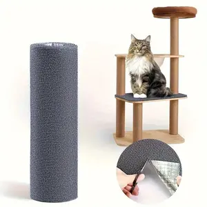 Self-Adhesive Cat Scratch Pad, Cuttable Cat Carpet, Furniture Protector for Sofa Corners, 1pc Cat Scratching Post Mat