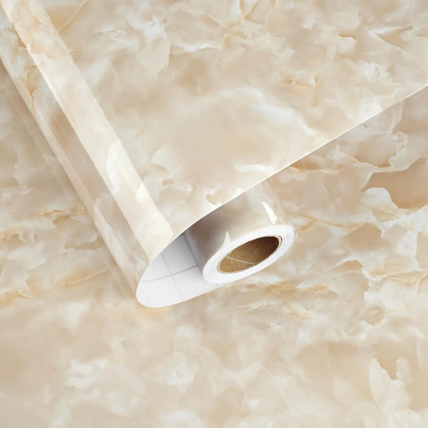 Marble Kitchen Oil-Proof Film, Stove Waterproof Moisture-Proof, Self-Adhesive Wallpaper, Kitchen Wallpaper Peel And Stick, Countertop Cabinet Renovation Tile Sticker, Diy Wallpapers