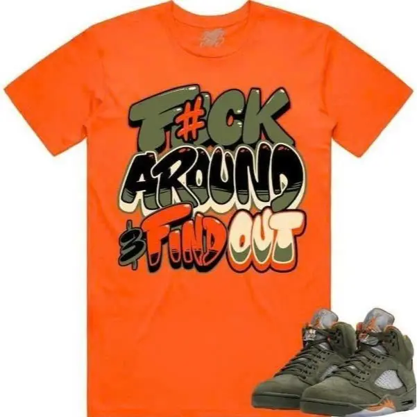 Jordan Retro 5 Olive 5s Unisex Shirt to Match - CELADON F#CK, 5 Olive Outfit, Trending Shirts, Top Tshirt
