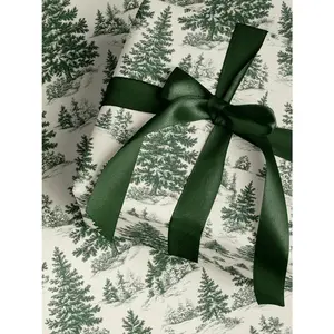 [Blackk Friday Sale]Woodland Toile Christmas Wrapping Paper Roll, Rustic Vintage Christmas Gift Wrap Roll, Holiday Gift Wrap, Luxury Christmas Wrapping Paper xmas