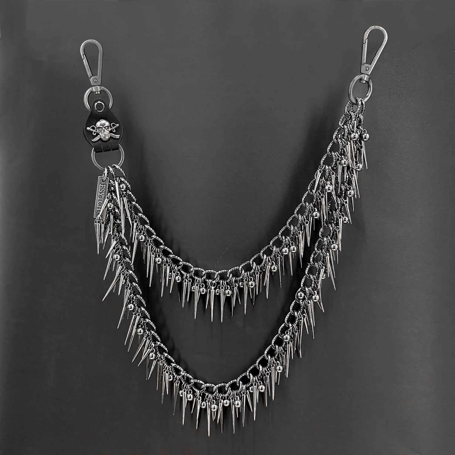 Cool Skeleton Punk Rock Hip Hop Jeans Pants Chain Nail Chain Keychain Men