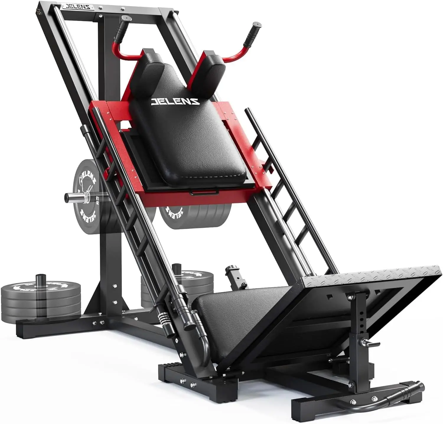 FGJ Leg Press Hack Squat Machine, Leg Machine for Home Gym with Linear Bearing, L11 Professional Adjustable Leg Exercise Machine, Lower Body Workout