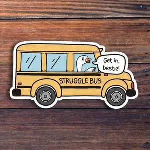 Struggle Bus Sticker, Funny Stickers, Anxiety Retro therapy, Mental Health Decal